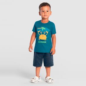 Camiseta infantil menino de caranguejo Brandili