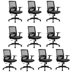 Kit 10 Cadeiras Diretor Nr17 Office Chicago Preto