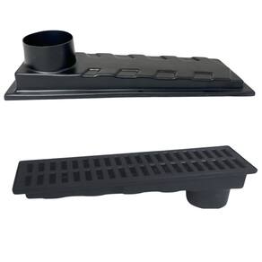 Ralo Anti Cheiro 15x50 Canto Plástico Saída 100mm Quintal com Tela