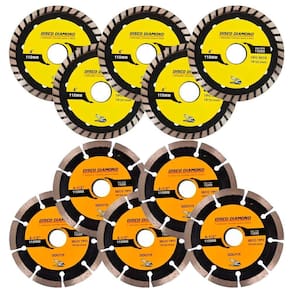 Kit 10 Disco Serra Circular 115mm-100mm Concreto Mármore
