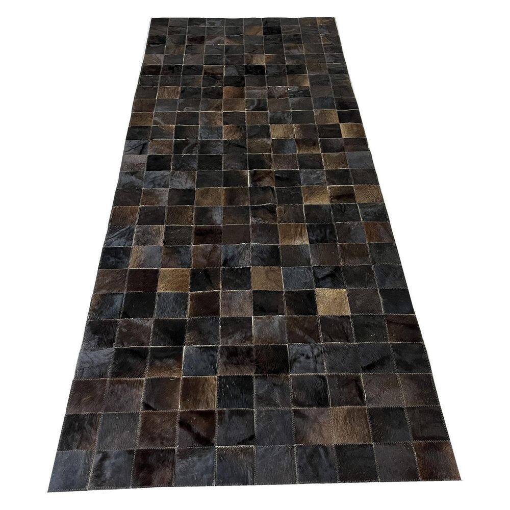 Tapete De Couro Marrom Café 1,00X2,50 Sem Bordas Pç 10X10Cm