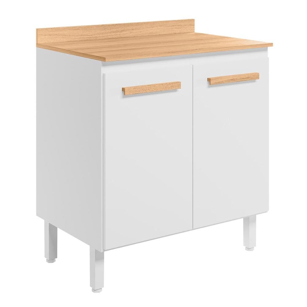 Balcão Intenza com tampo 80 cm e 2 Portas