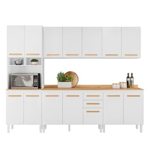 Conjunto de Cozinha Modulado com 14 Portas 2 Gavetas