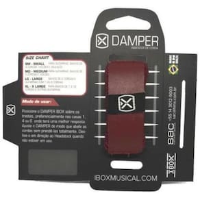Abafador De Cordas Couro Ibox Damper Bordo - Md Medium
