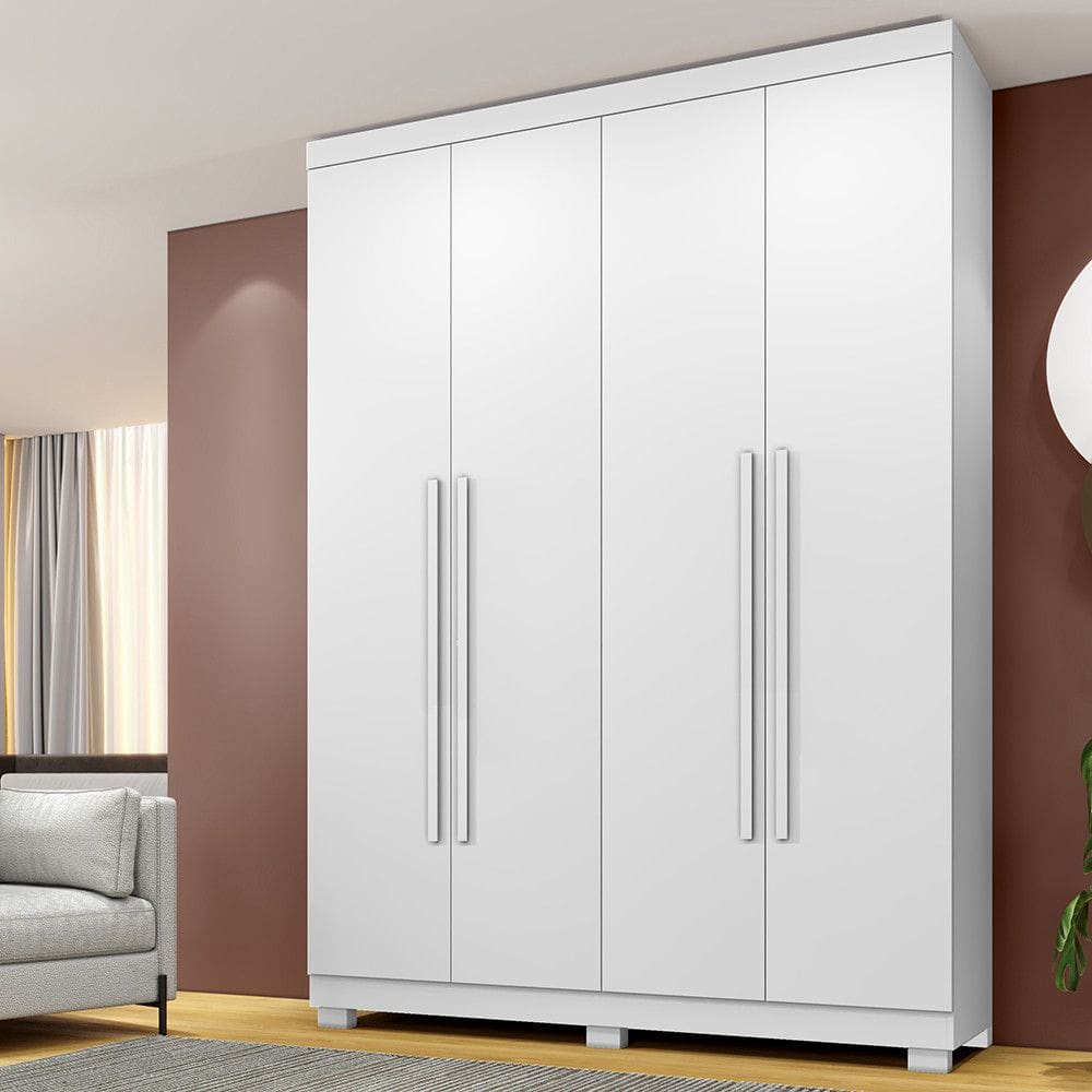 Guarda Roupa Solteiro 4 Portas com Pés New Master Benetil