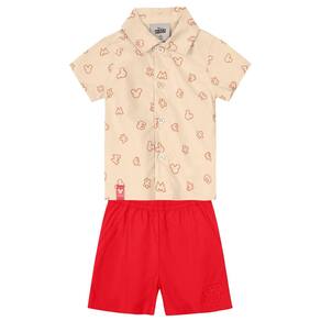 Conjunto Mickey Mouse infantil menino em tricoline Mundi