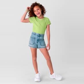 Shorts Jeans Super Comfort Infantil Menina Brandili