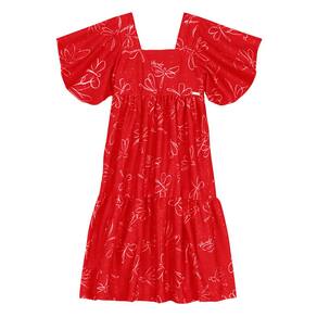 Vestido Em Cotton Maquinetado Infantil Mundi