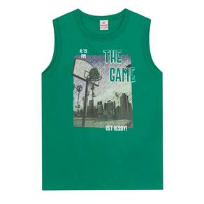 Regata Infantil Menino De Basquete Verde Brandili