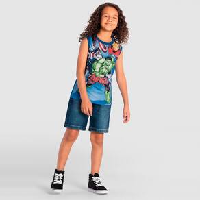 Regata Infantil Menino Dos Vingadores Azul Brandili