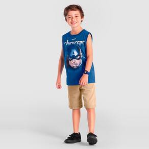 Regata Infantil Menino Dos Avengers Azul Brandili