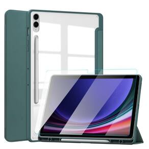Capa Acrílica Slot Caneta Samsung Tab S9+ X816 Verde Dark 12