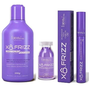 Kit Umectação, Ampola e Modelador Xô Frizz Forever Liss