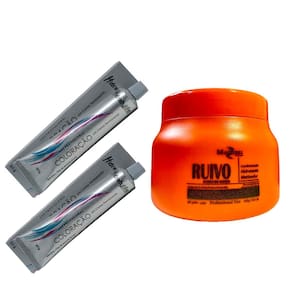 Kit Ruivo Acobreado 1 Masc. 250g e 2 Tinta Nº 8.44 Mairibel