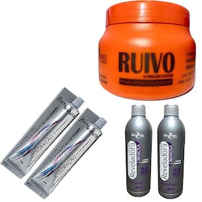 Kit Ruivo 1 Masc. 250g 2 Tinta Nº 8.44 e 2 OX 20Vol Mairibel