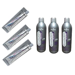Kit Tinta Azul Royal 03 Coloração, 03 OX 20 90ml Mairibel