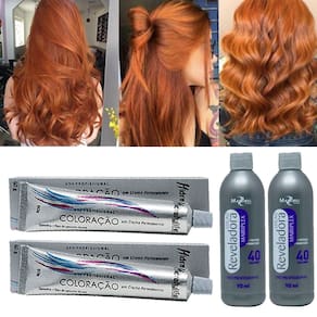 Kit Tinta Ruivo 02 Coloração e 02 OX 40 90ml Mairibel