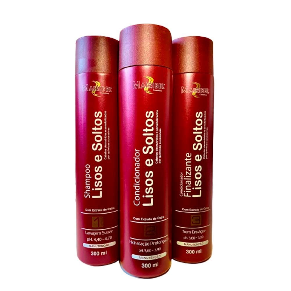 Kit Shampoo, Condi. e Finalizante Lisos e Soltos Mairibel
