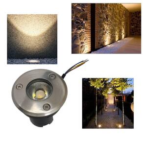 Balizador Cob 3W Bivolt Spot Embutir Piso Chão Gramado Escad
