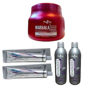 Kit Vinho Marsala 2 Tinta 1 Matizador 250g 2 Ox Mairibel