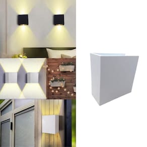 Kit 2 Luminárias Balizador Arandela Slim Smd Led 6W Branco
