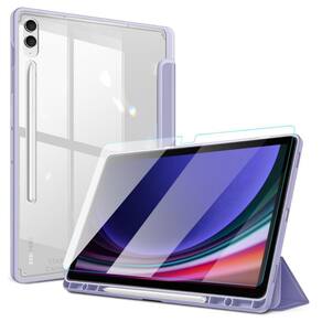 Capa Acrílico C/ Caneta P/ Tab S9 Plus + Película Lavanda 12