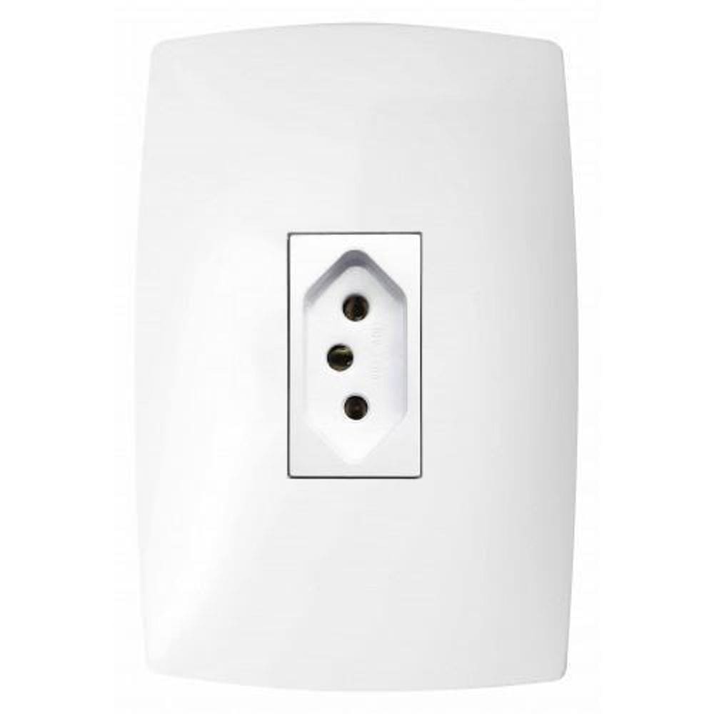 Conjunto Tomada 20A Vertical 4X2 Blux Home Branco Bh10449-3B