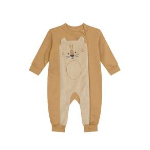Macacão Marrom Bebê Menino Ursinho Brandili Baby