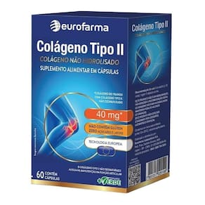 Colágeno Tipo II 40mg Eurofarma 60 Cápsulas