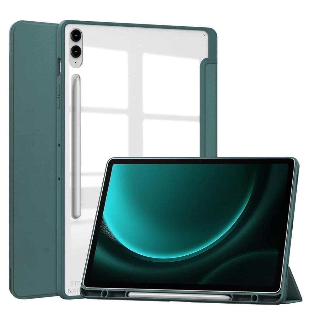 Capa Caneta Acrílico P/ Samsung Tab S9 Fe+ 12.4 X616 Verde D