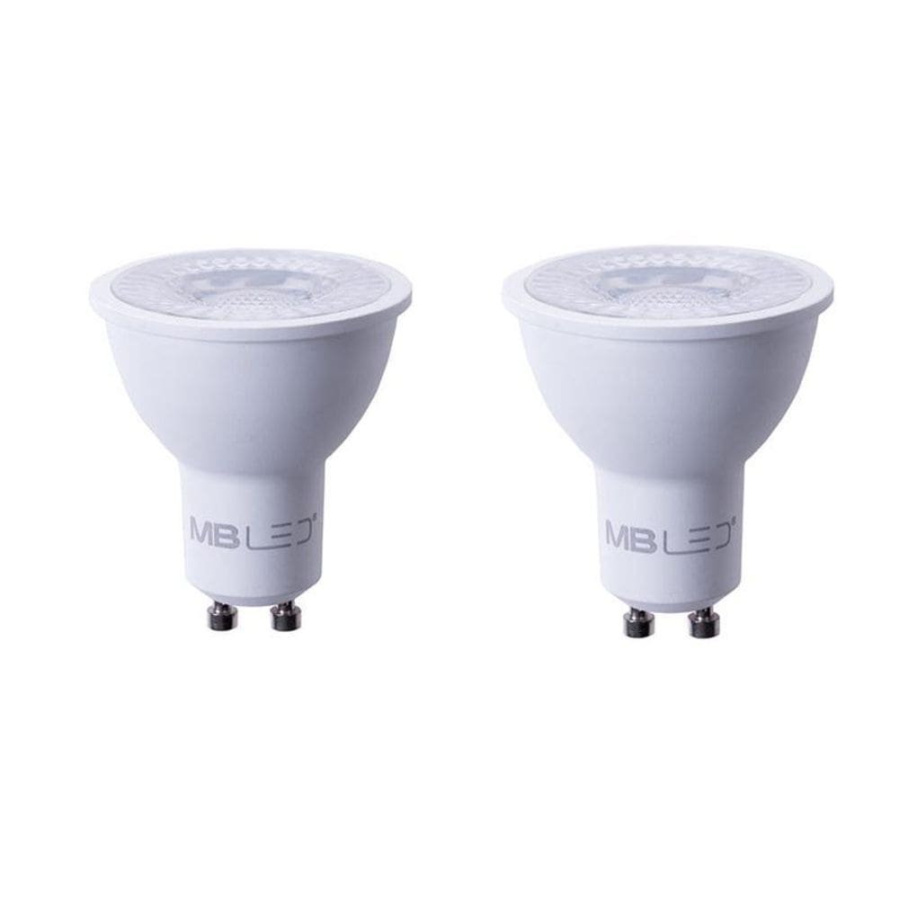 Kit 2 Lampada Led Dicroica Mr16 Gu10 6W 6000K Branco Frio Lu