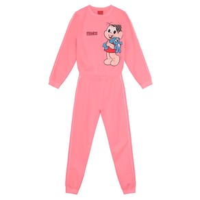Conjunto infantil menina da Turma da Mônica Brandili Rosa