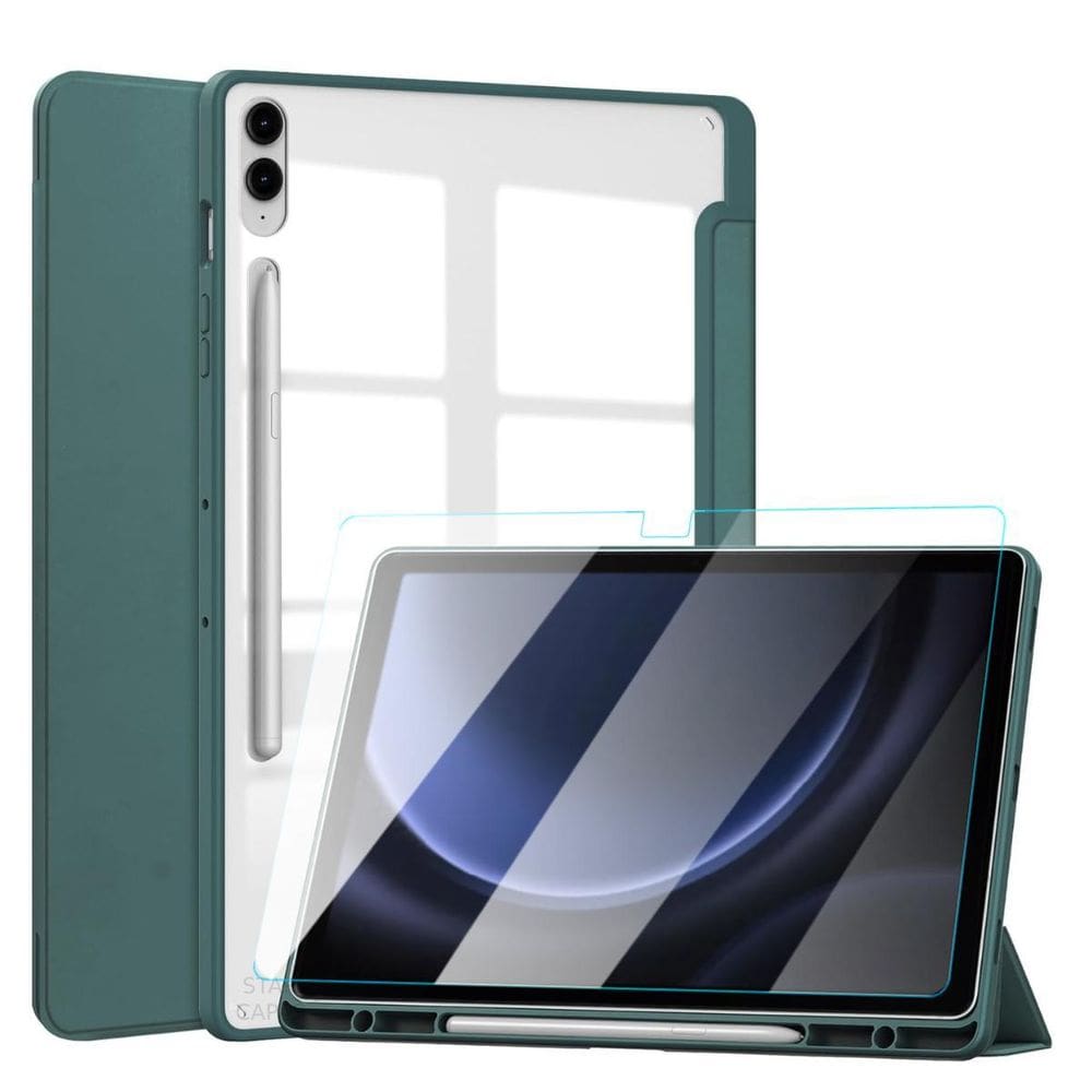 Capa Acrílico C/ Slot Caneta P/ Tab S9 Plus + Película 12.4