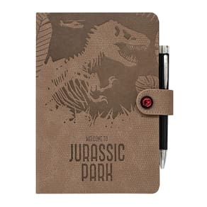 Caderno Journal Jurassic Park, capa dura oficial A5 com caneta