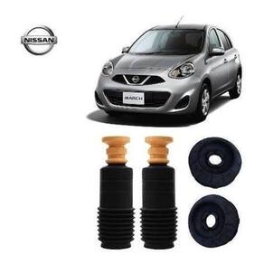 2 Kit Coxim Batente Amortecedor Dianteiro Nissan March 2012