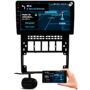 Multimidia 9" Polegadas Tela Flutuante Gol Parati Saveiro G2 Android Auto Car Play + Câmera Ré