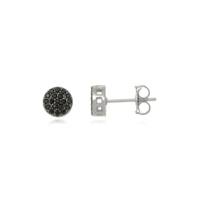 Brinco Boca Santa Semijoias Boton Diamante Negro Menor Ouro