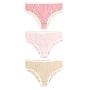 Kit Infantil Menina 3 Calcinhas Florida Brandili Rosa