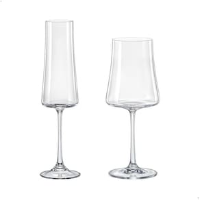Jogo 12 Taças Cristal Champagne E Vinho Branco Linha Xtra