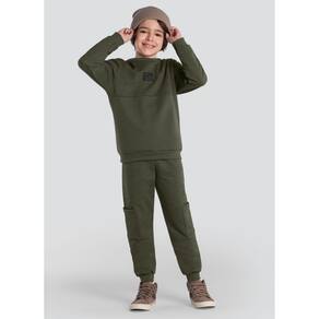 Conjunto Infantil Menino Em Moletom Brandili Verde