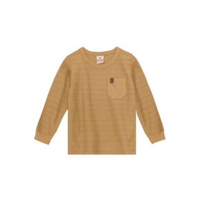 Camiseta Infantil Menino Listras 3D Marrom Brandili
