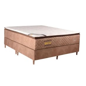 Cama Box Queen + Colchão Molas Ensacadas Pillow Top Bom Pastor Valery 158cm