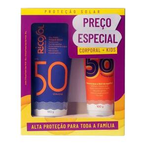 Kit Protetor Solar Ricosol Corporal FPS 50 180g + KIDS FPS 50 100g