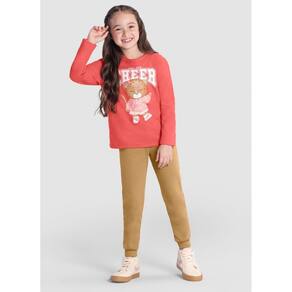 Conjunto Infantil Menina De Ursinho Com Glitter Brandili
