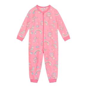 Macacão pijama infantil de dinossauro Brandili Rosa