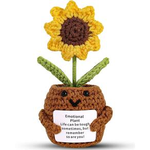 Doll JELUTAR Mini Funny Positive Potato com cartão positivo de 8 cm