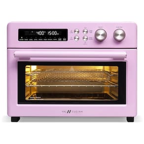 Forno de Convecção 10 em 1, 24,8L com Função Air Fryer, Livro de Receitas e Aquecimento Infravermelho, 1750W, Val Cucina Retrô, Rosa