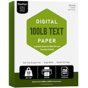 Papel de cópia S, impressão superfina 8,5 x 11, 250 folhas, 100 lb