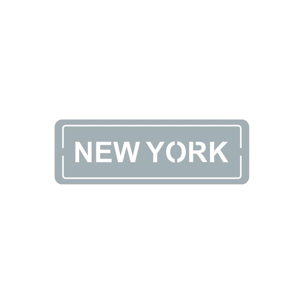 Quadro Decorativo Cinza Mdf New York 40X20Cm