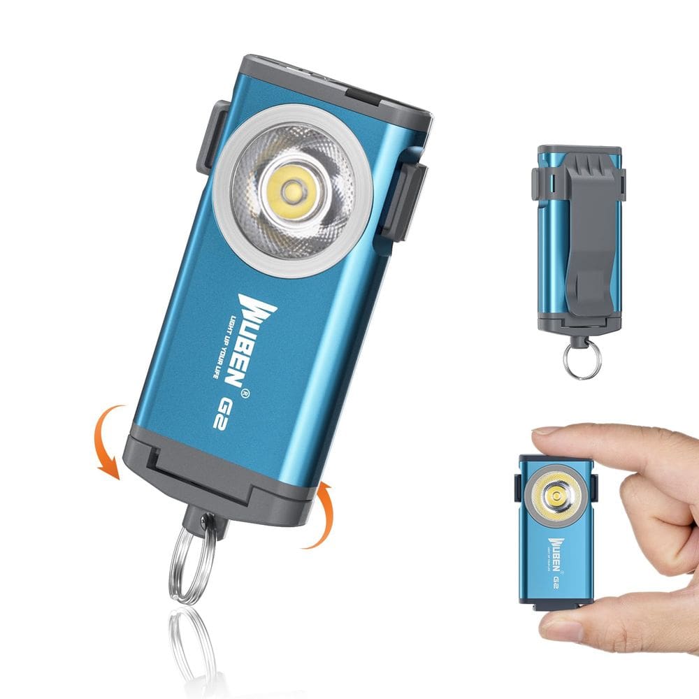 Lanterna WUBEN G2 LED 500 lúmens recarregável azul